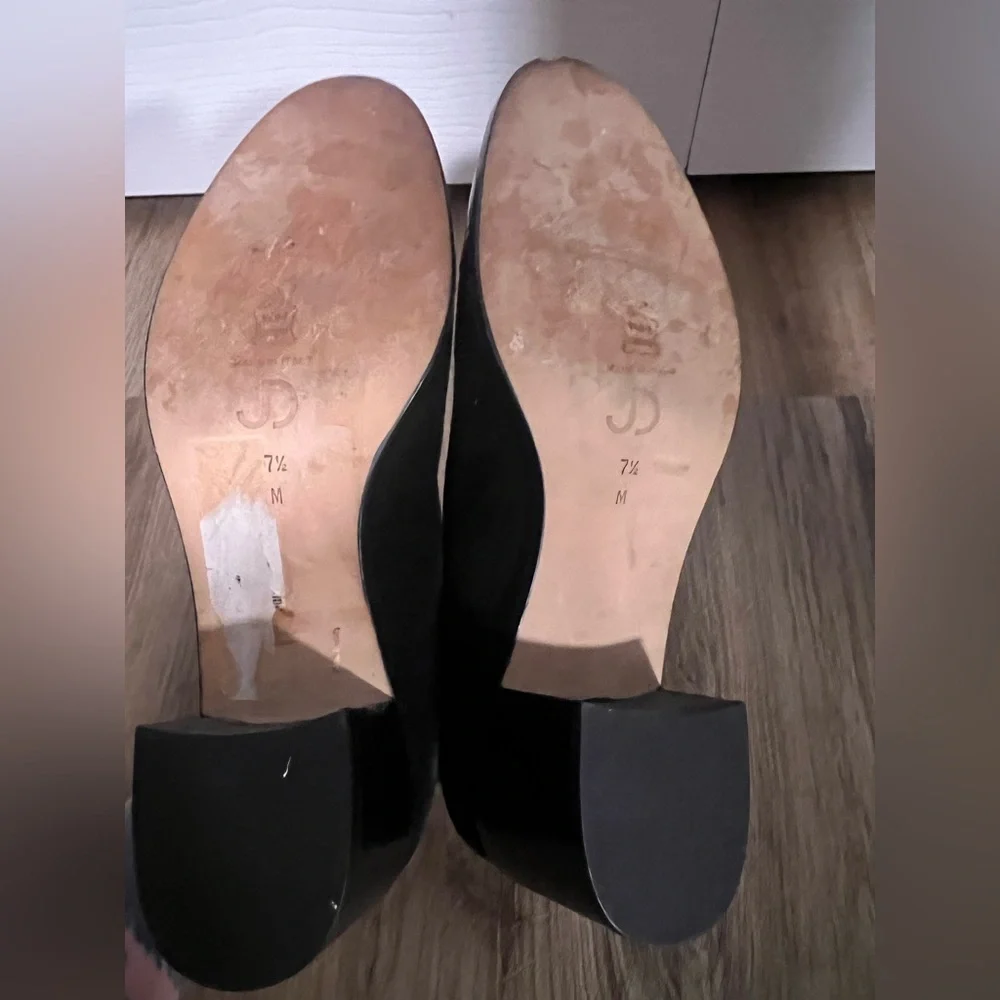 Women's Joan & David Black Suede/Patent Leather Pumps